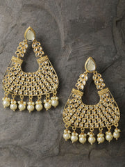 Priyaasi Kundan Studded Gold Plated Party Earrings