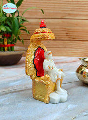 SHINDE EXPORTS shirdi saibaba Marble Idol Statue murti Home Murty for car (White, 14.5cm)