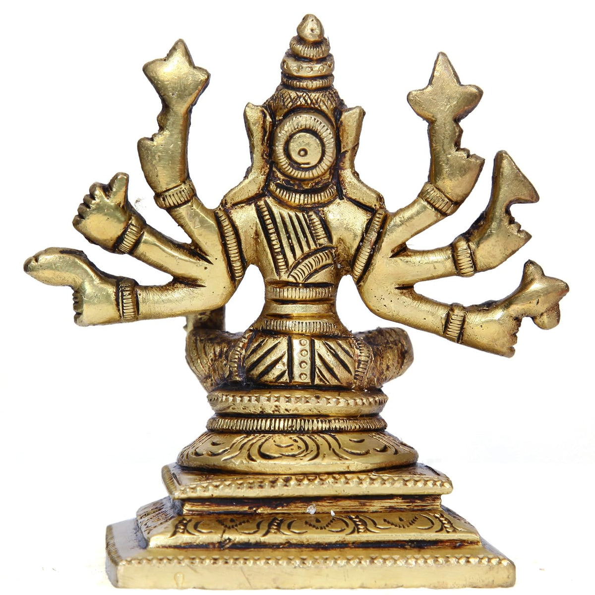 Aalayam Selveer Varahi Amman Statue | Varahi Amman Silai | Varahi Amman Brass Statue 9cm Height Brass Gold Colour 1 Piece