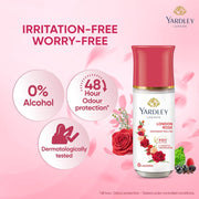 Yardley London London Rose Roll On Deodorant for Women 65ml