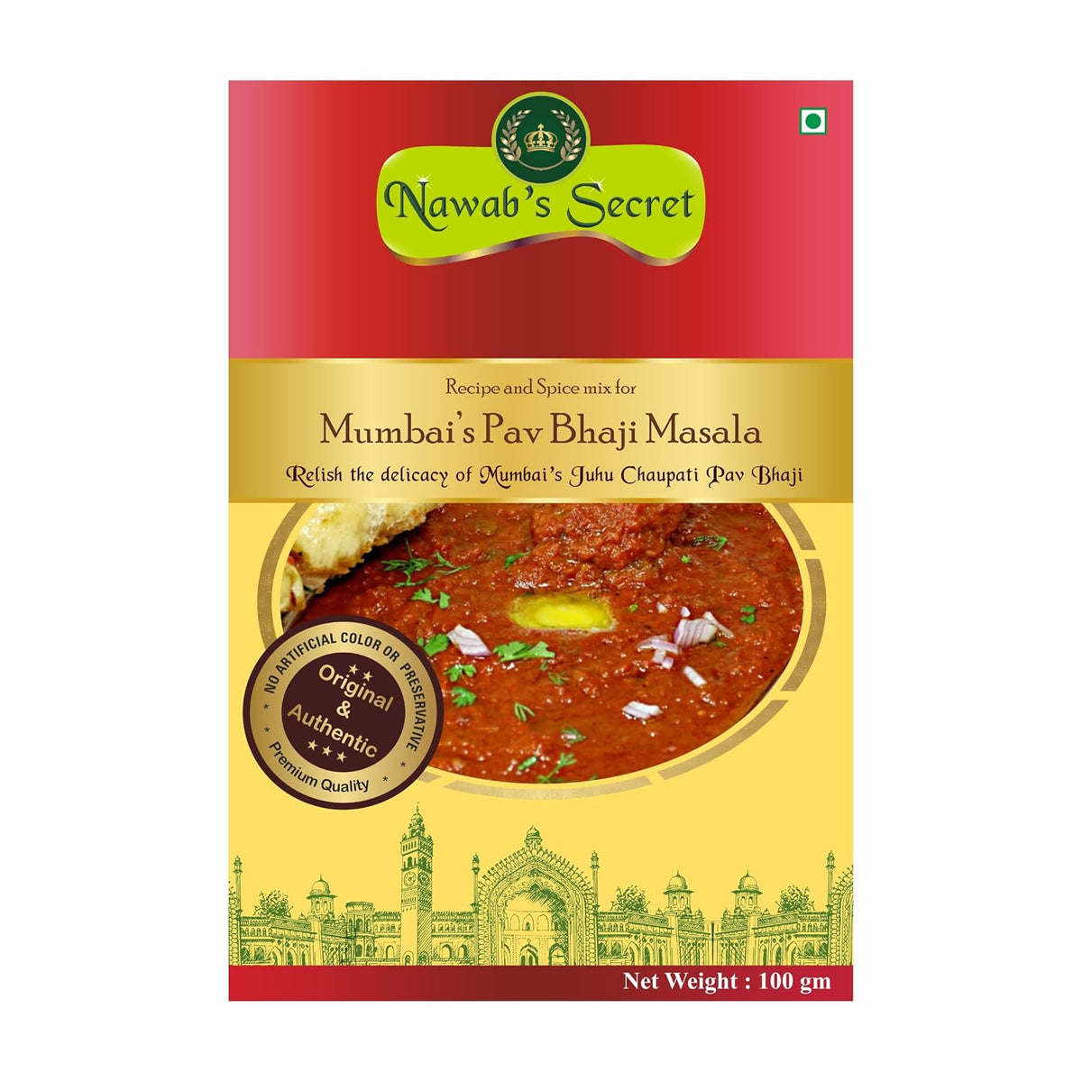 Nawab's Secret Mumbai's Pav Bhaji Masala, 100 gm