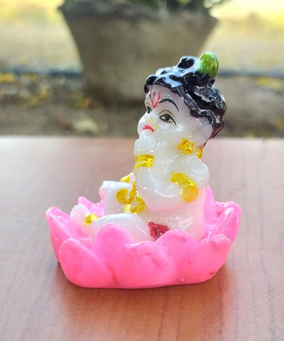 SHINDE EXPORTS Krishna Idol Small for Pooja/kanha ji ki murti/Krishna Statue Marble/Krishna murti 6cm