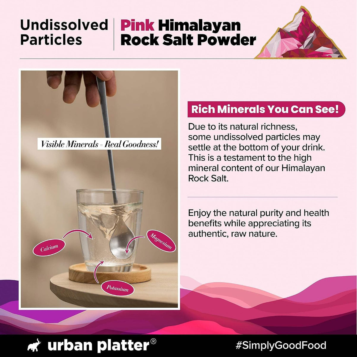 Urban Platter Pink Himalayan Rock Salt Powder, 1Kg
