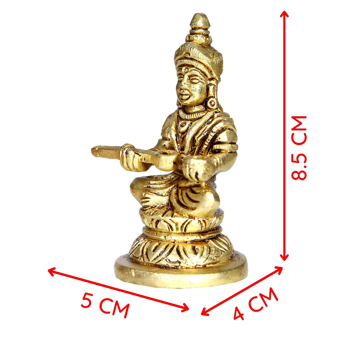 Aalayam Selveer Annapurna Devi Idol Brass | Annapoorani Statue | Annapoorni Idol | Annapurani Silai Brass 8.5cm Height Brass Gold Colour 1 Piece