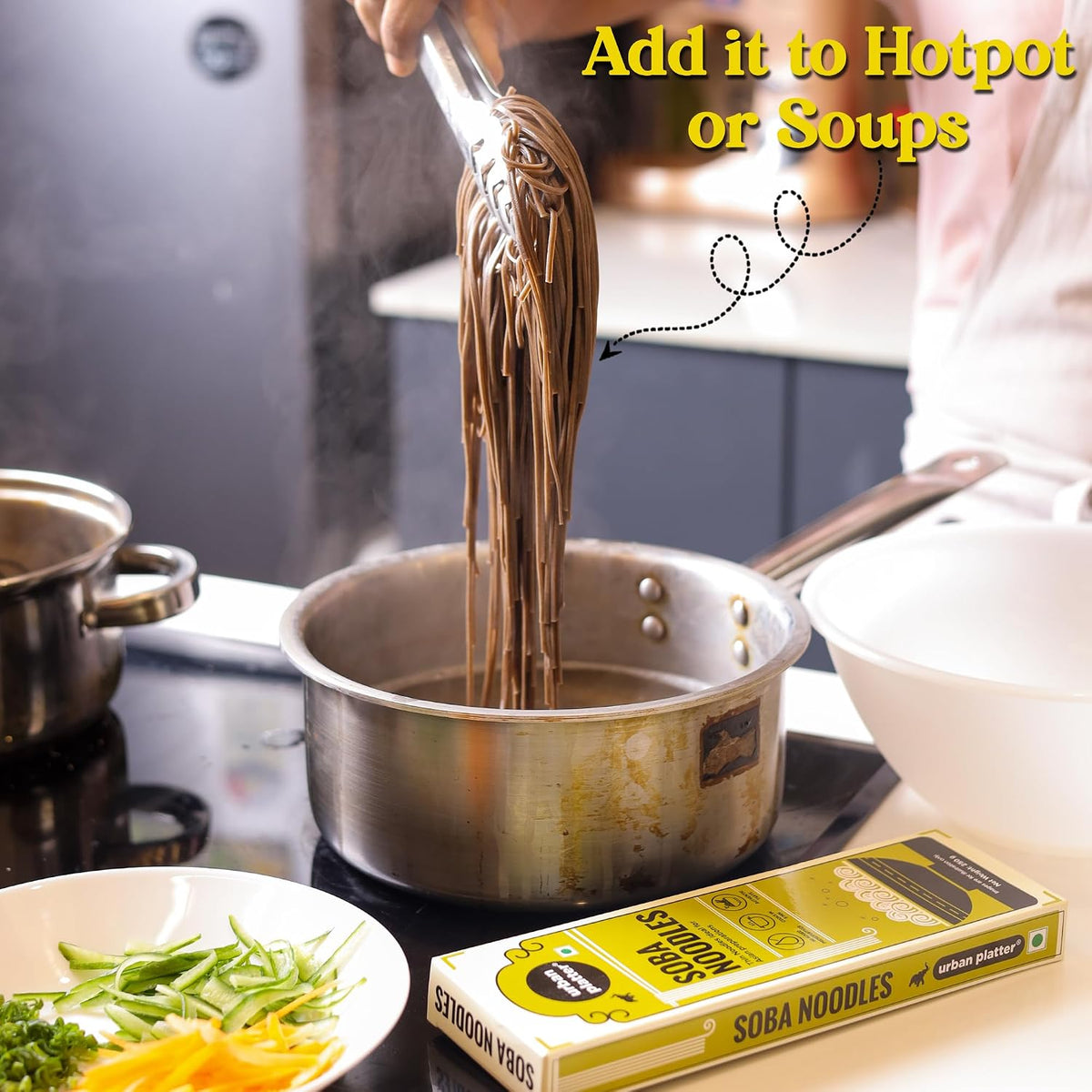 Urban Platter Soba Noodles, 250g (Thin Buckwheat Noodles, Ideal for Asian Preparations, No Added Preservatives)