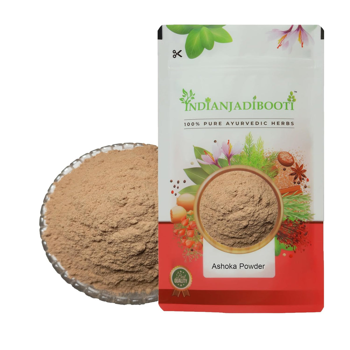 IndianJadiBooti Pure Ashok Chhal Powder (Ashoka Bark Churna) | Saraca Asoca | Traditional Ayurvedic Botanical for Women's Wellness, Feminine Harmony & Systemic Cooling 100 Grams Pack