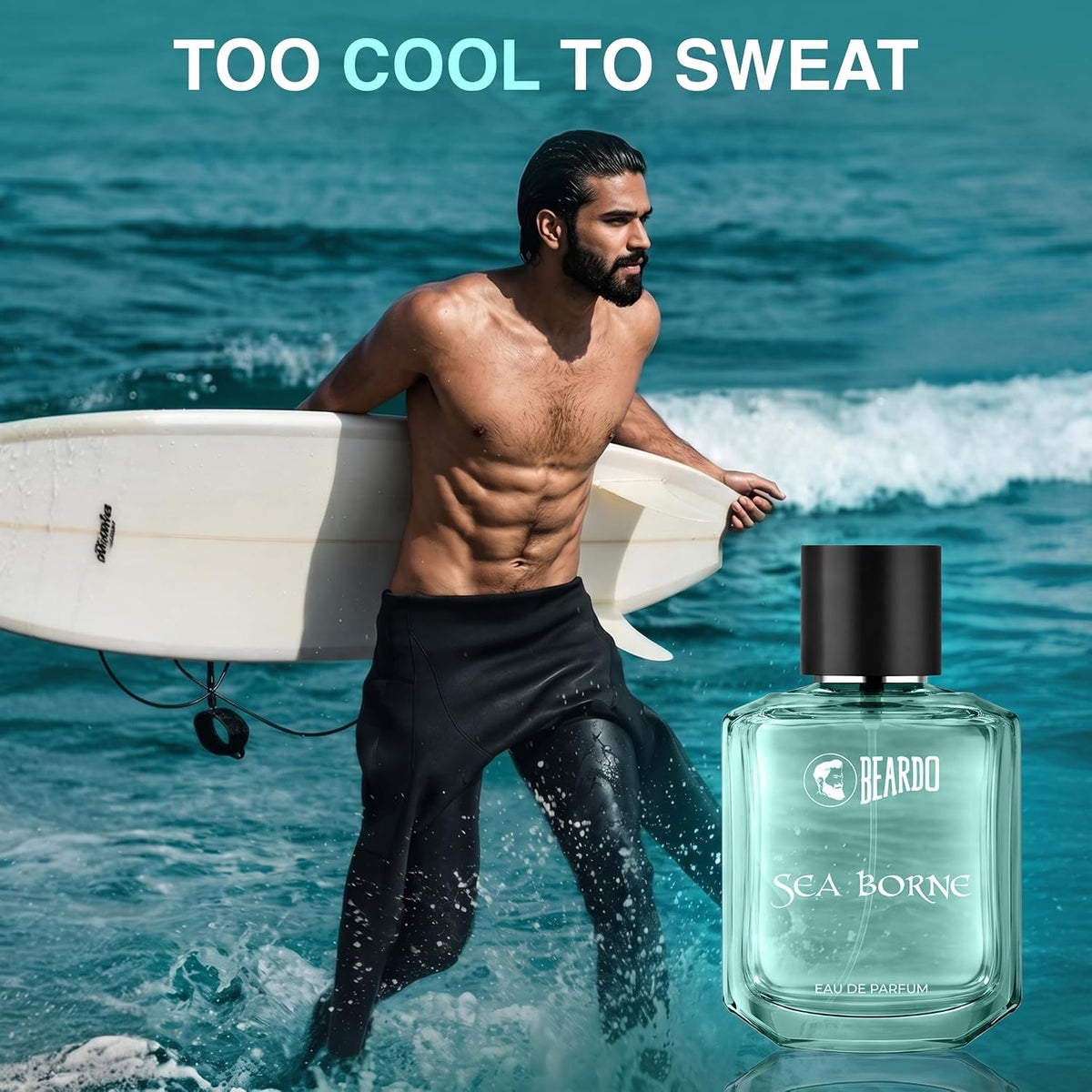BEARDO Sea Borne Eau De Parfum for Man, 50ml | Long Lasting Fragrance | Perfume For Man | Citrus, Fresh & Aquatic | Gift For Men | Husband | Boyfriend