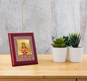 DIVINITI 24K Gold Plated Lord Ayyappa Swamy Photo Frame | Premium Religious Gift & Spiritual Home Decor | MDF Gold Foil Frame for Pooja Room, Mandir, Wall & Gifting | 16 x 13.5 CM