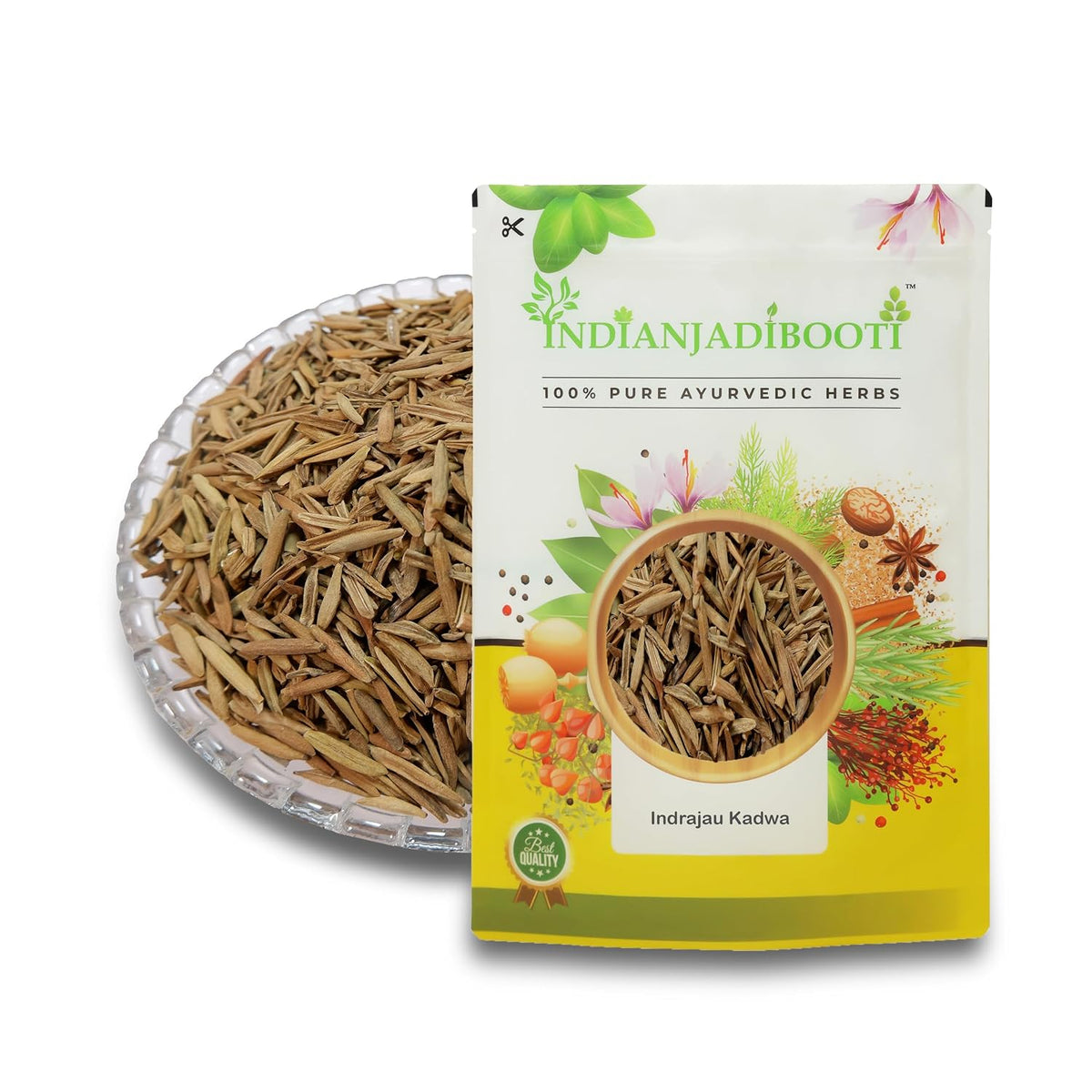 IndianJadiBooti Indrajau Kadwa,Holarrhena Pubescens | Bitter Inderjau Seeds for Healthy Sugar Levels & Digestion | Natural Kutaj Beej for Detox & Madhumeha | Raw & Pure (900 Grams) | (Pack Of 2)