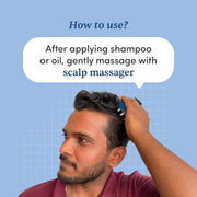 Man Matters Hair Scalp Massager Shampoo Brush | Soft Silicone Bristles for Deep Scalp Cleaning | Exfoliates & Stimulates Scalp | Reduces Dandruff & Itchiness | Lightweight & Comfortable Grip