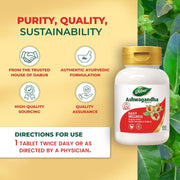 Dabur Ashwagandha Tablets - 60 tabs | General Wellness Tablets | Stress Relief | Rich in Antioxidants | Immunity Booster | Rich in Antioxidants | Rejuvenates Body