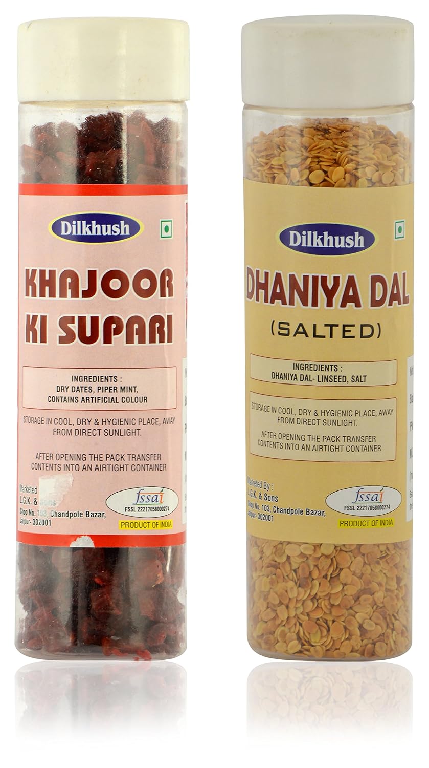 Dilkhush Khajoor Ki Supari and Dhaniya Dal, 300 g (Combo of 2)
