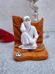 SHINDE EXPORTS sai Baba Marble Statue/saibaba Statue Big Size/shirdi saibaba Idol Marble 4.5 inches