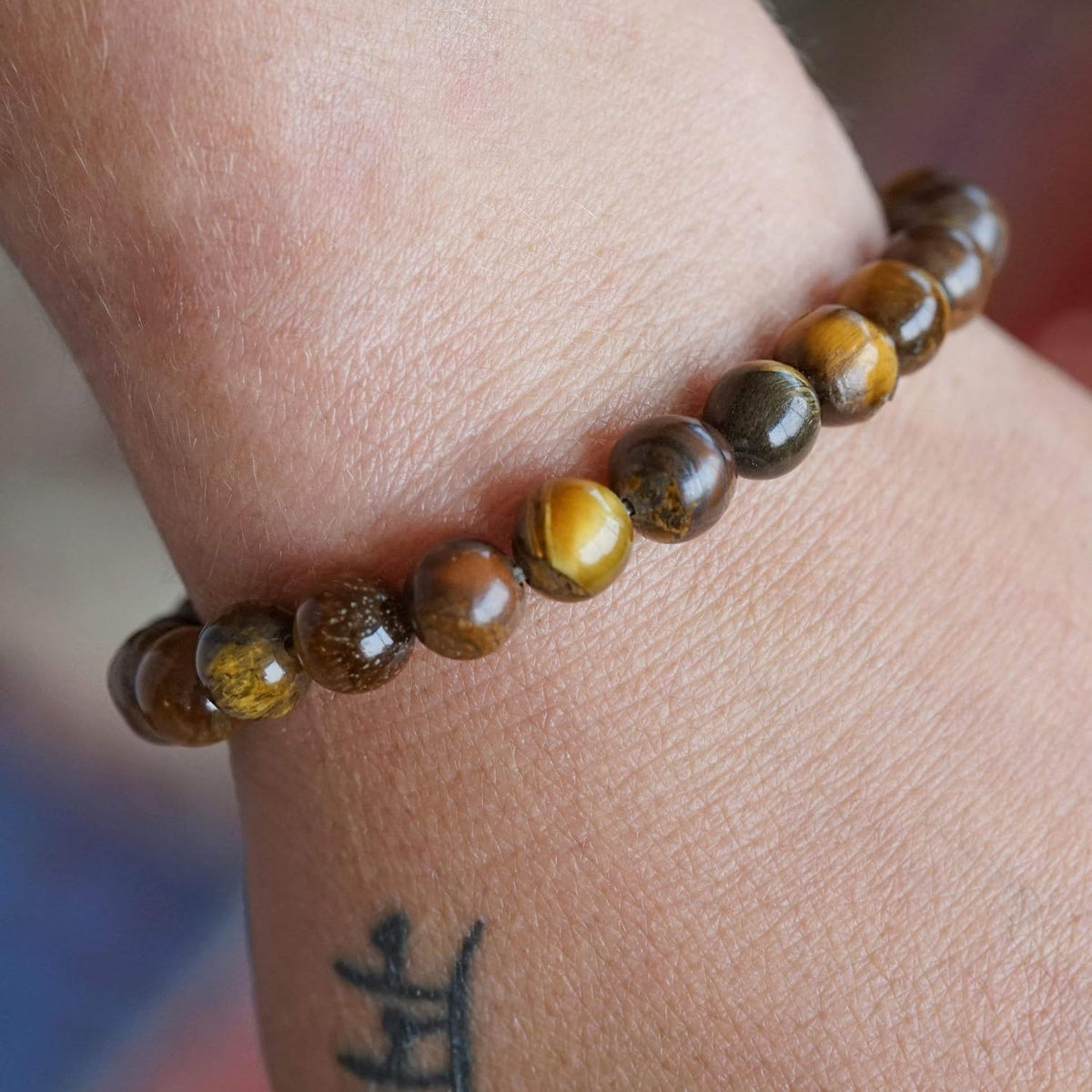 RUDRADIVINE Yellow and Black Natural Stones Healing Bracelet for Men and Women
