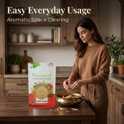 IndianJadiBooti Deodar Cedar Burada - Himalayan Cedrus Deodara - Pure Aromatic Wood Shavings for Environmental Harmony, Pitta Balance & Dermal Comfort 100 Grams Pack