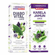 Baidyanath Asli Ayurved Karela Jamun Juice - 1L & Baidyanath Diabo Vital Juice With Karela, Jamun, Neem & Gudmar - 1L