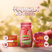 Dabur Hajmola Anardana – Digestive Tablets | Pack of 120 | Tangy Pomegranate Flavour | Improves Digestion & Relieves Gas | Ayurvedic Herbal Formula