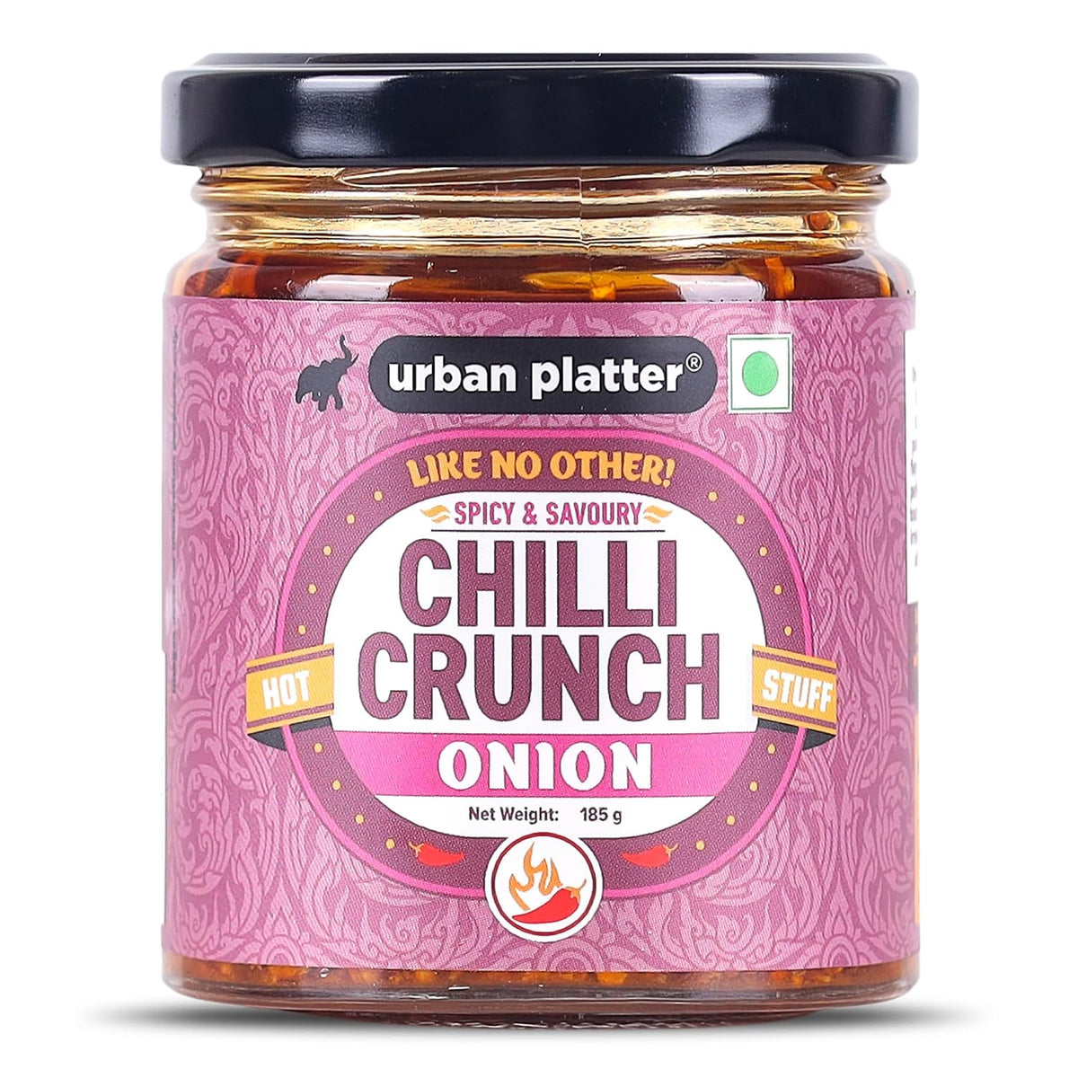Urban Platter Onion Chilli Crunch, 180g (Spicy and Irresistibly Crunchy | Preservative-free | MSG-free)