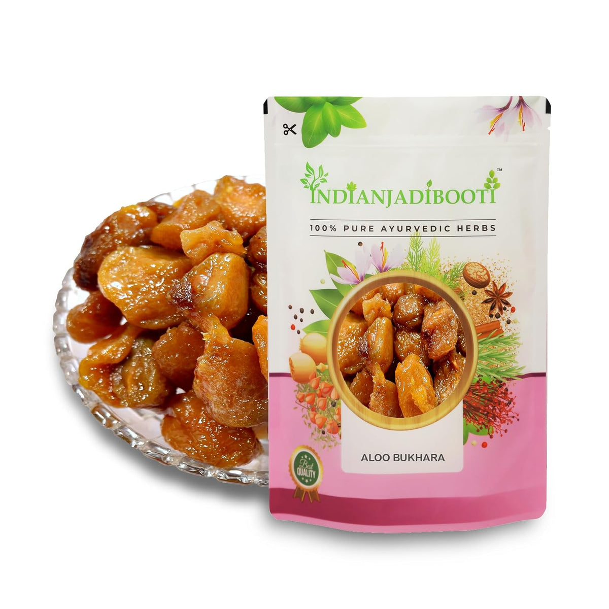 IndianJadiBooti Aloo Bhukara (Indian Plum) – Premium- Naturally Dried Fruit | 100% Natural | No Preservatives | No Added Sugar | 400 Grams Pack | Pack Of 2