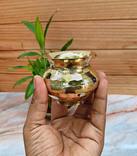 SHINDE EXPORTS Brass lota Pooja Kalash for puja Small Size 2.3 inches