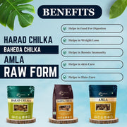Brijbooti Harad Baheda Amla Raw 600 Gram | 200 Gram Each | (Pack of 3)