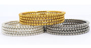 NMII Non-Precious Metal Base Metal with Ball Chain Linked Glossy Finished Kada Set For Women and Girls