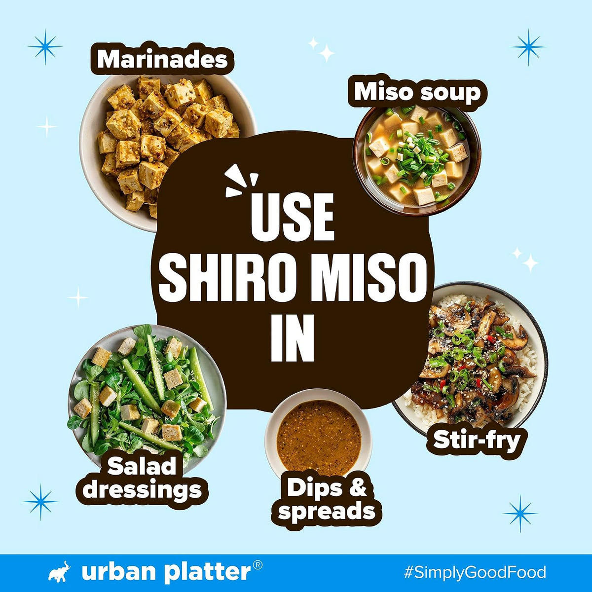 Urban Platter Shiro Miso, 500g (Light Miso Paste | Soy Based | Japanese Staple)