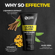 Beardo Activated Charcoal Face Wash, 100ml and BEARDO Ultraglow Face Cream SPF 30 for Men, 60g Combo