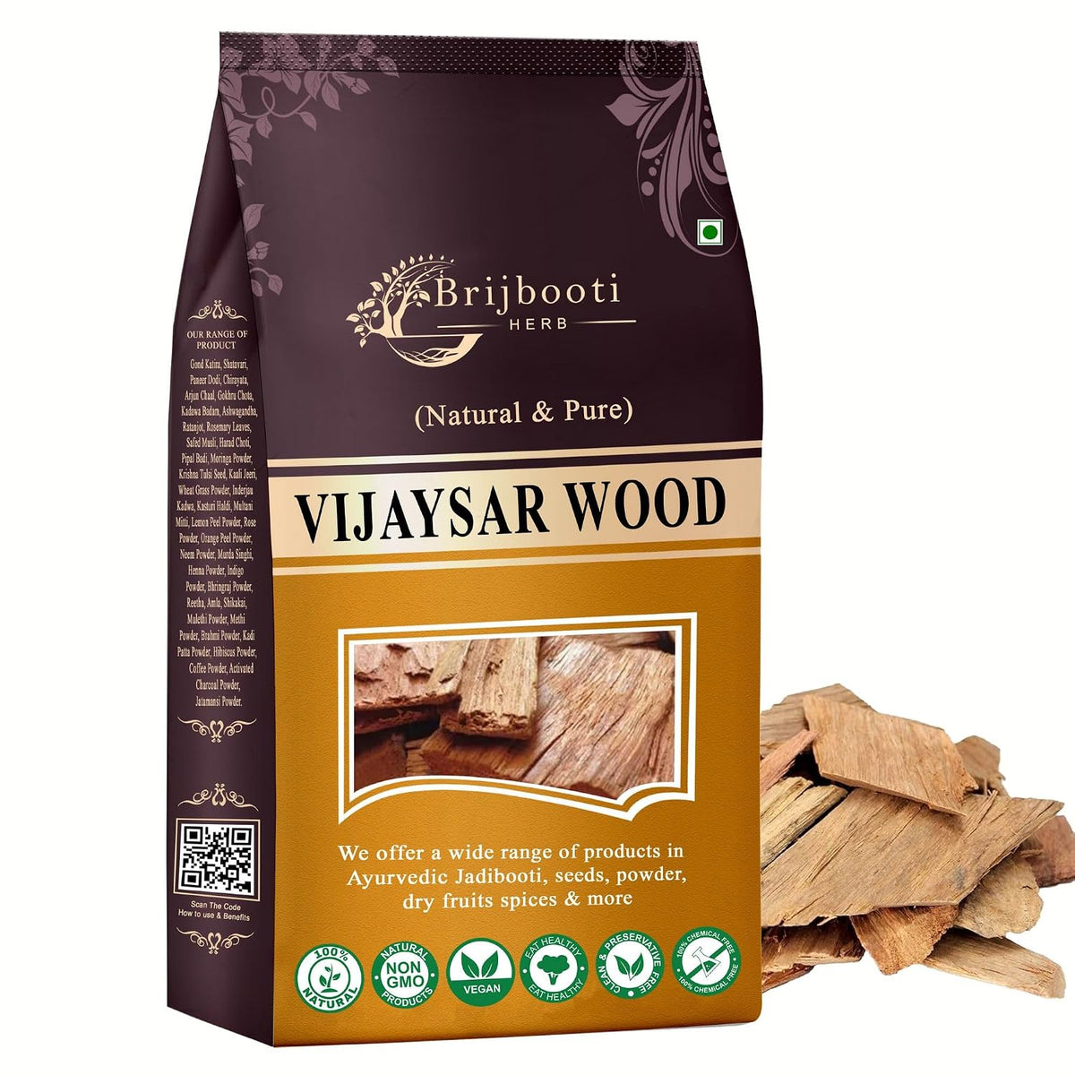 Brijbooti Vijaysar Ki Lakdi 400gm | Vijaysar Wood | Vijay sar wood for diabetes | wood, sticks, Chaal & lakdi | Indian Kino Tree Bark