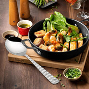 Parage 2 Pieces Stainless Steel Serving Spoon, Big Spoons Set, Silver, Arrow Design Cutlery, 21 cm
