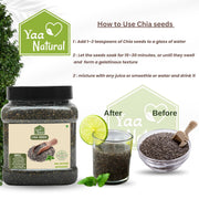 Yaa Natural Raw Chai seed Rich Omega-3, Protein in Calcium & Fiber,and Antioxidant & Weight Management 100% Natural Quality (
