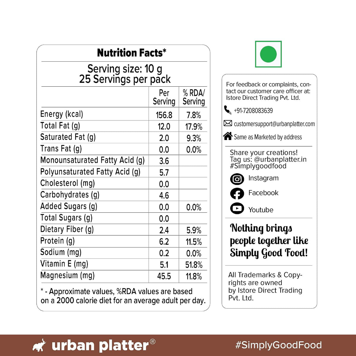 Urban Platter Sunflower Seeds, 500g (Protein & Fibre Rich | Vitamin E-Rich | Snacking, Salads & Baking)