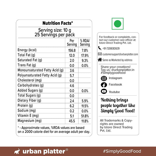 Urban Platter Sunflower Seeds, 500g (Protein & Fibre Rich | Vitamin E-Rich | Snacking, Salads & Baking)