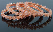 NMII Stylish Pearls Beads Bangles Set For Women & Girls | Women's Bangles Bracelet | Metal Bangles Kada Set For Wedding, Party, Festival, Daily | Women's Fashion Jewellery- Set of 4