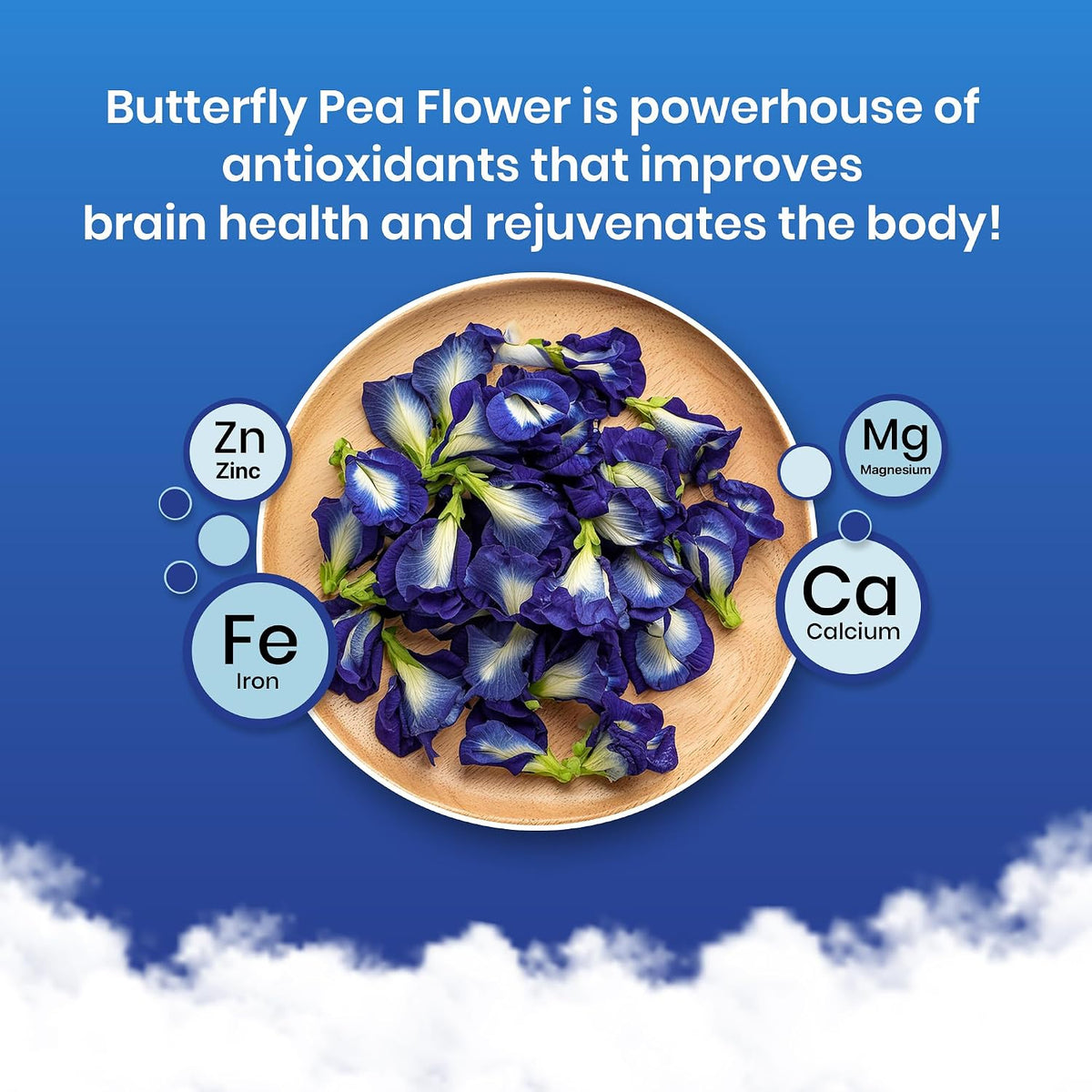 BLUE TEA - Butterfly Pea Flower Tea - 25 Tea Bags (Pack of 2) Plant Based | Weight Management | Antioxidant Rich | Shankhpushpi | Caffeine Free - Flower Based | Single Tear Box | Easy Pull Sachets