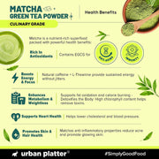 Urban Platter Japanese Culinary-Grade Matcha Green Tea Powder, 50g (Sourced from Shizuoka, Japan | Stone-Ground | Antioxidant-Rich)