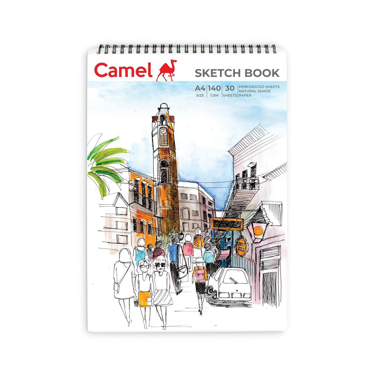 Camel 140 GSM A4 Sketch Book, 30 Sheets Paper;Acrylic