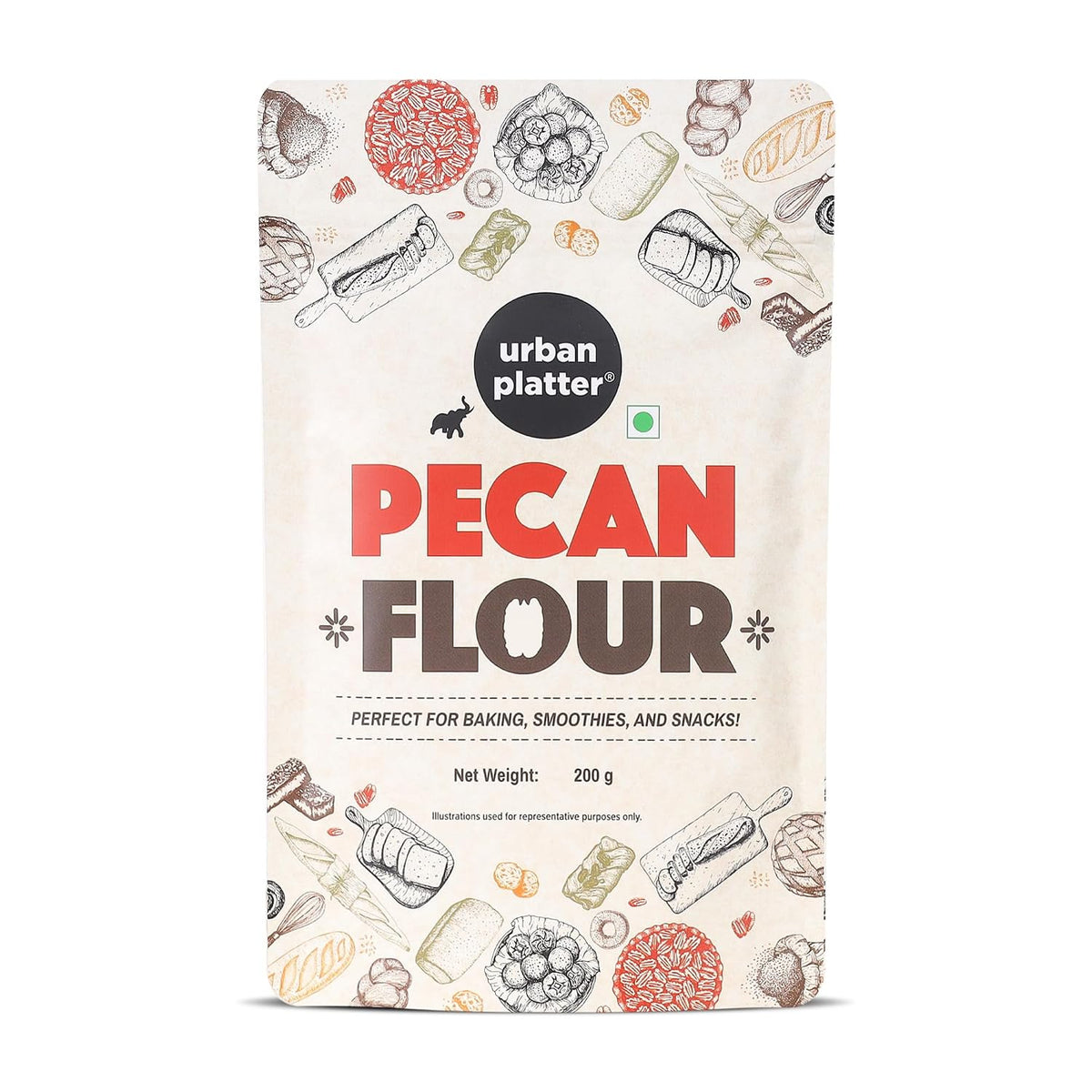 Urban Platter Pecan Flour, 200g (Imported from the USA | Ideal for Baking & Desserts)