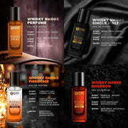 BEARDO Whisky Smoke Collectors Edition | Bourbon, Firebomb & Single Malt | Long Lasting Fragrance | Eau De Parfum | Premium Gift For Man |Gift for husband | Gift for boyfriend | Gift for Men | Gift for Brother | 20ml X 4