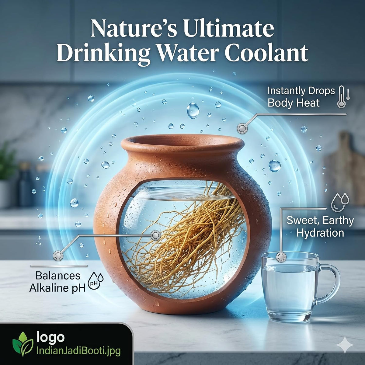 IndianJadiBooti Pure Khus Root (Vetiver/Ramacham) | Raw Herbal Coolant for Drinking Water, Glowing Skin & Summer Body Heat Relief, 900 Grams | (Pack Of 2)