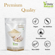 Holy Natural Garlic Powder (100 gm) | Ready To Use Lahesun Powder | For Garlic Bread, Soup, Sabji, Sauces etc.