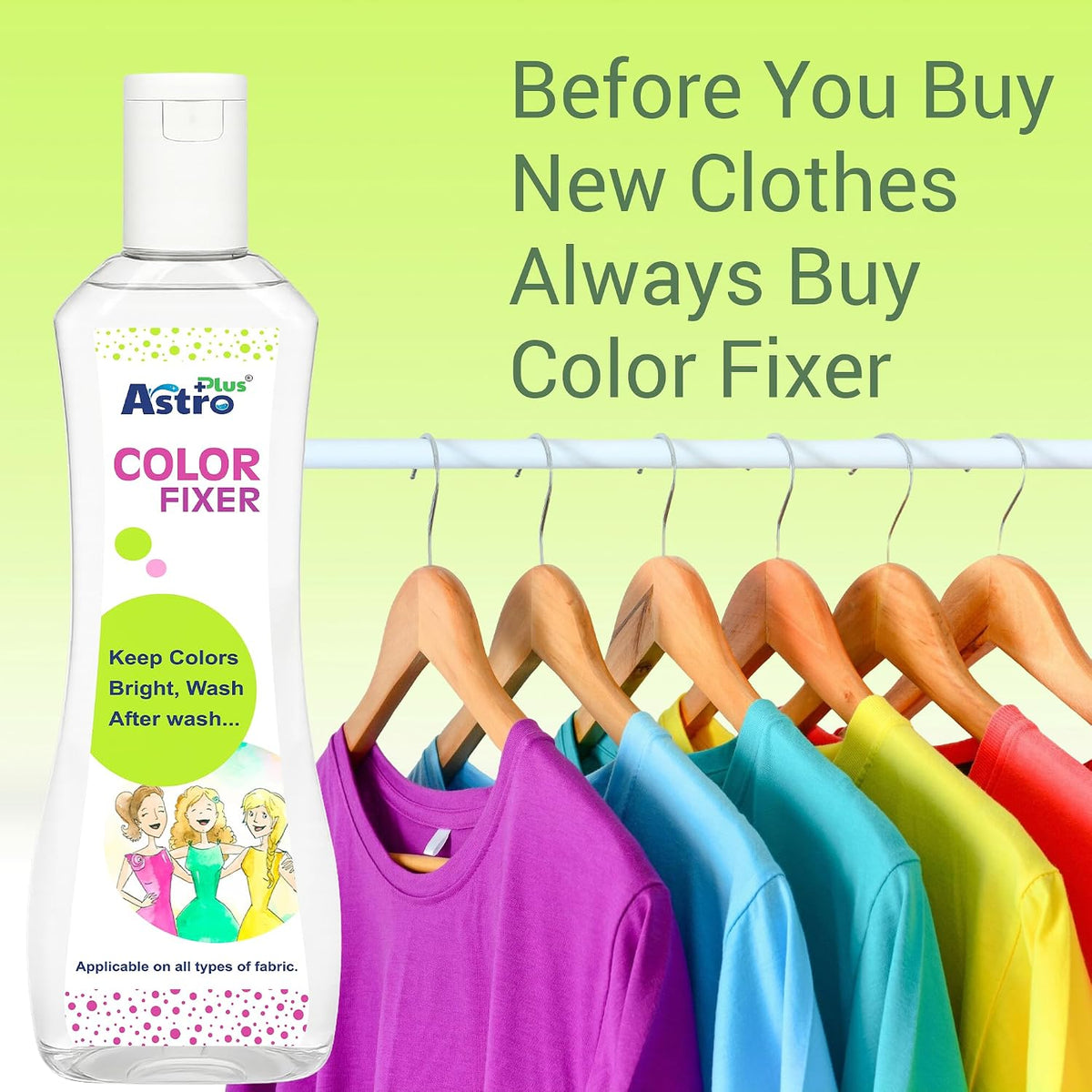 ASTRO PLUS+ 450 ml Fabric Color Fixer Product 100% Eco-Friendly This Product Works Best Silk, Cotton, Georgette Fabric