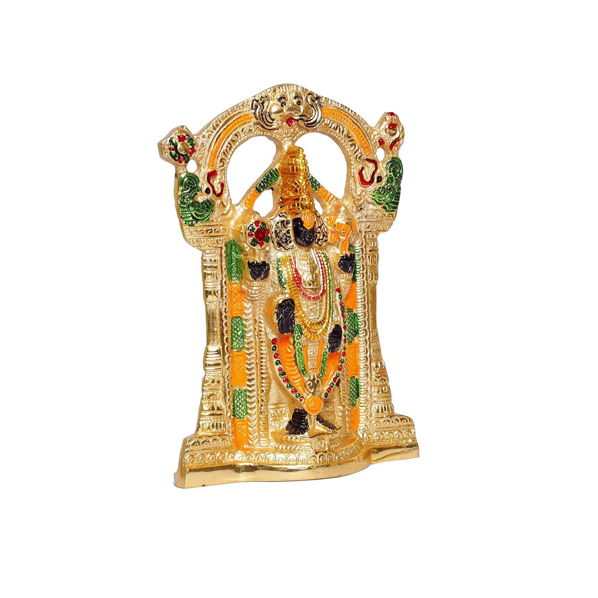 KridayKraft Tirupati Balaji Metal,Balaji Idol Statue for Pooja,Home,Office Walls Decor,Gift Your Relatives,Religious Idol Showpiece Decoratvie Statue for Corporate Gift Article