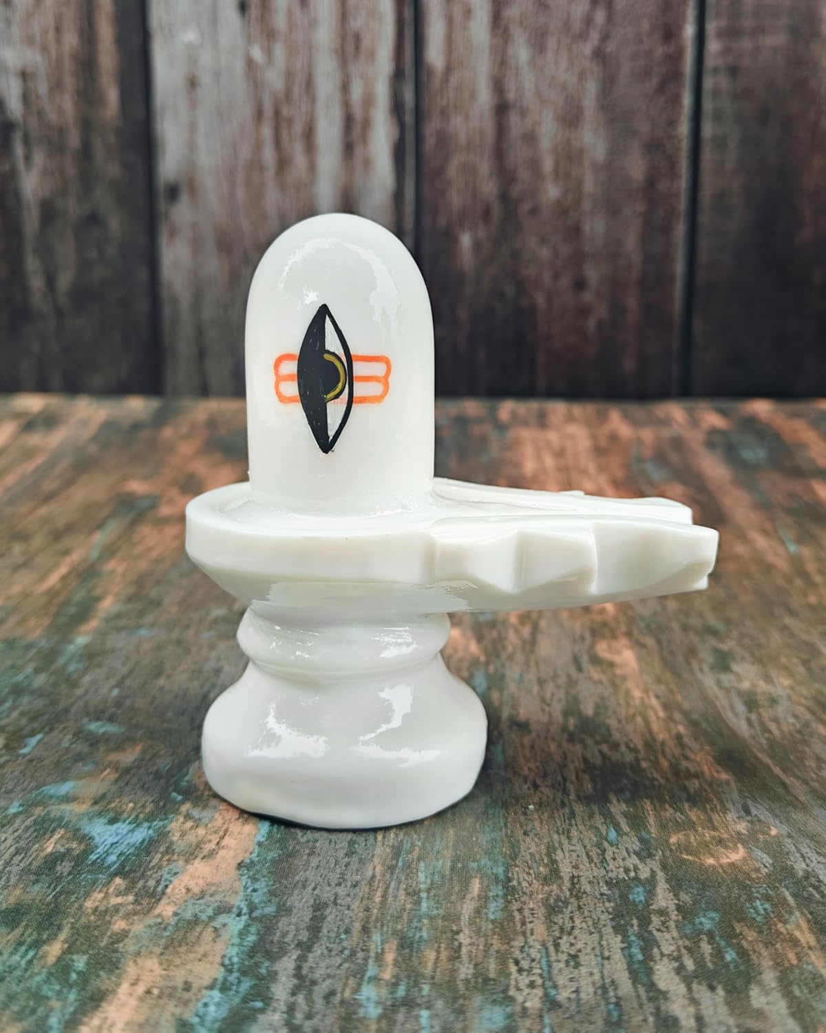 SHINDE EXPORTS Small White shivling Idol for Home puja (10cm)