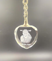 SHINDE EXPORTS Shirdi Saibaba Crystal Key Chain for car Bike and Home