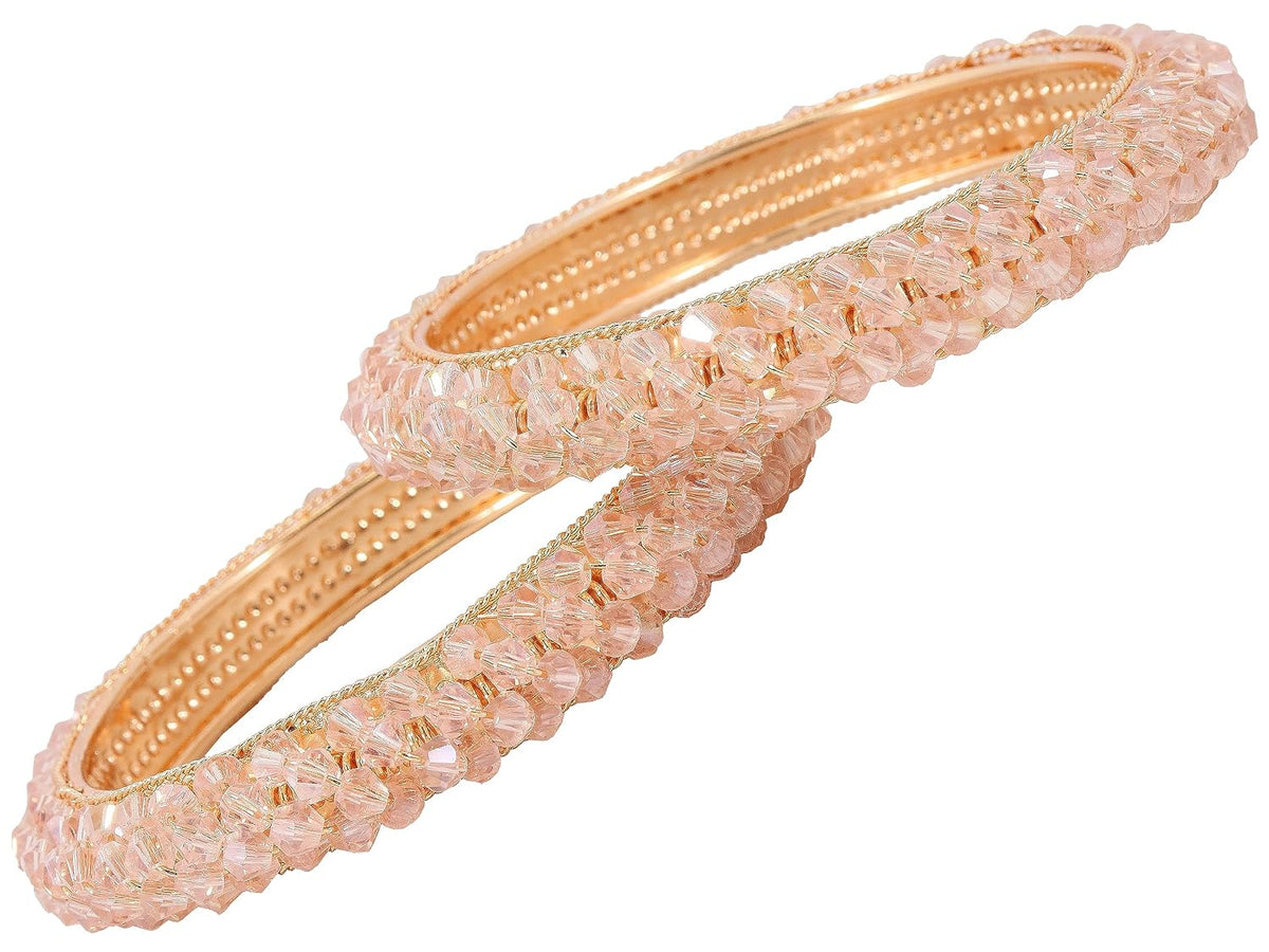 NMII Alloy Metal Stylish Fancy Pearls Bangles Bracelet Set For Women & Girls | Trending Metal Bangles | Women Bangles | Pearls Kada Set For Women | Bangles Set Wedding, Party, Daily- Pack of 2 Bangle