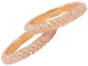 NMII Alloy Metal Stylish Fancy Pearls Bangles Bracelet Set For Women & Girls | Trending Metal Bangles | Women Bangles | Pearls Kada Set For Women | Bangles Set Wedding, Party, Daily- Pack of 2 Bangle