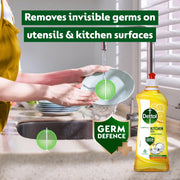 Dettol Dishwash liquid and Kitchen Gel | Cuts Tough Grease | Remove germs | Lemon Fragrance | 750ml (Bottle)