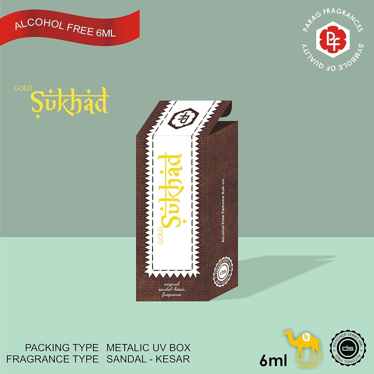 Parag fragrances Sukhad Sandal Kesar Attar, 6ml