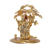 KridayKraft Radha Krishna Standing Playing Flute Under Tree idol Metal Statue Gold Antique Finish for Pooja & Home,Office Decorative,Radha Krishna Murti Showpiece Figurines,Religious idol Gift Article...